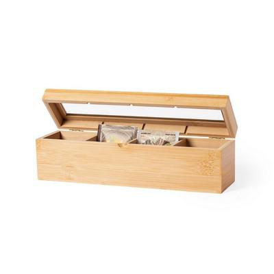 Bamboo tea storage box
