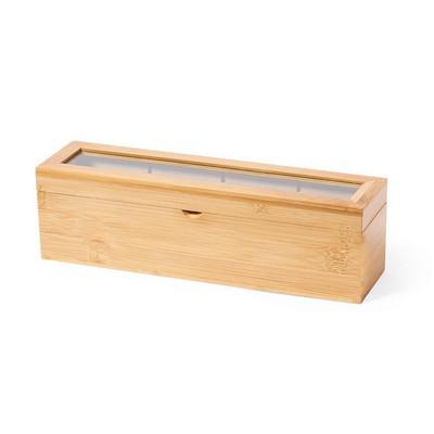 Bamboo tea storage box