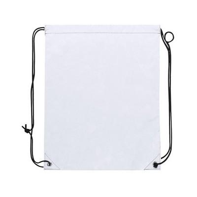 Water repellent drawstring bag, reflective material