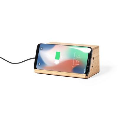 Bamboo wireless speaker 3W, wireless charger 10W