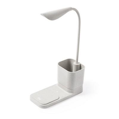 Wheat straw desk lamp, wireless charger 10W, phone stand