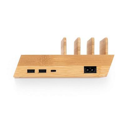 Bamboo wireless charger 10W, phone stand, tablet stand