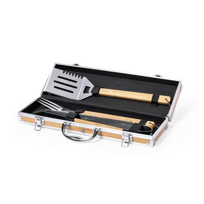 Bamboo barbecue set, 3 pcs