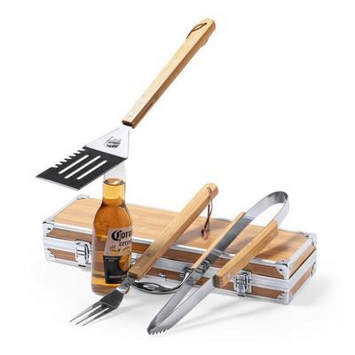 Bamboo barbecue set, 3 pcs