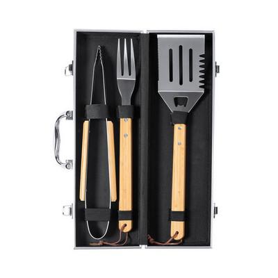 Bamboo barbecue set, 3 pcs