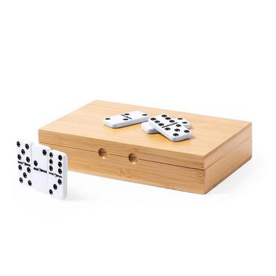 Domino game in bamboo box