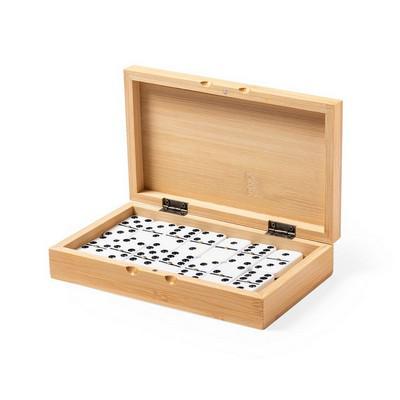 Domino game in bamboo box