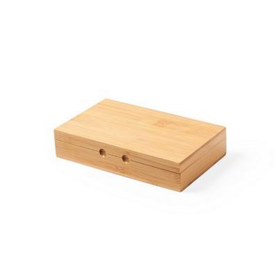 Domino game in bamboo box