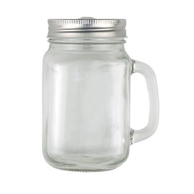 Drinking jar 480 ml with straw