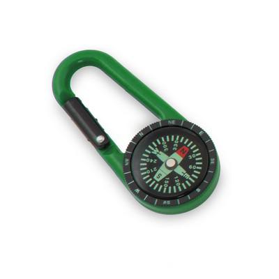 Compass with carabiner
