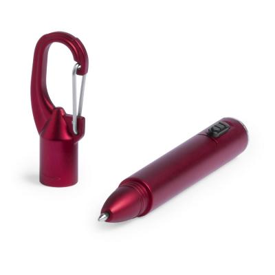 Torch 1 LED, ball pen and carabiner clip