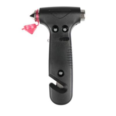 Safety hammer, seat belt cutter, 1 LED torch