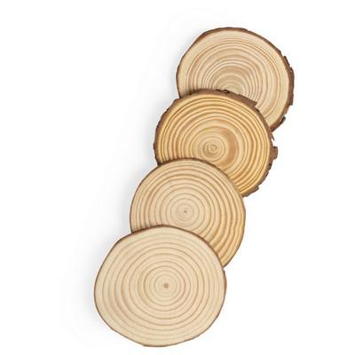 Wooden cup coaster set, 4 pcs