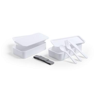 Antibacterial lunch boxes 2 pcs, 2x700 ml, cutlery