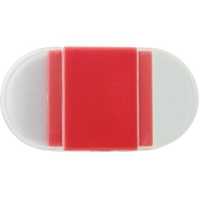 Eraser, pencil sharpener