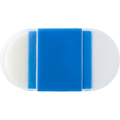 Eraser, pencil sharpener