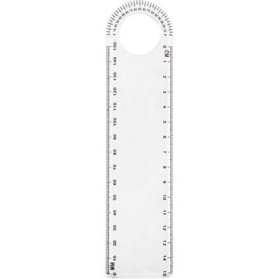 Ruler with loupe and protractor