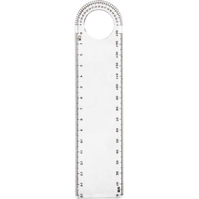 Ruler with loupe and protractor