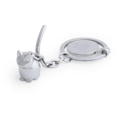 Keyring "animal" with shopping cart coin