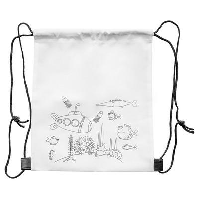 Drawstring bag for colouring, felt tip pens