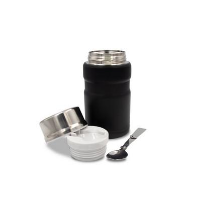 Thermo food container 650 ml with foldable spoon Air Gifts