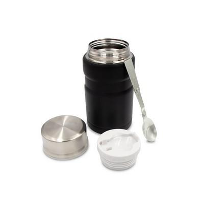 Thermo food container 650 ml with foldable spoon Air Gifts