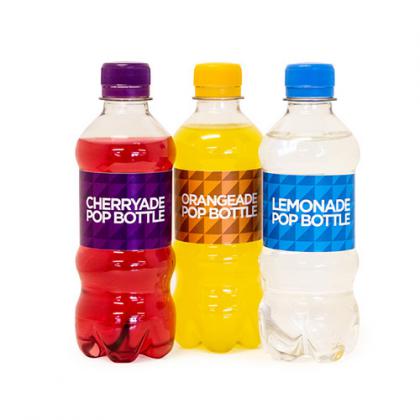 Bottle of Fizzy Pop With CMYK Printed Self Adhesive Label