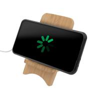 B'RIGHT foldable bamboo wireless charger 10W, phone stand