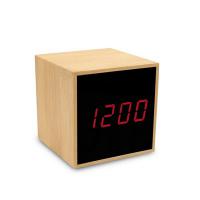 Bamboo desk clock with alarm