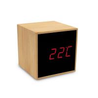 Bamboo desk clock with alarm