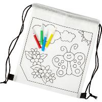 Drawstring bag for colouring, felt tip pens