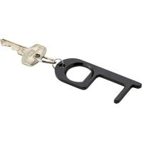 Anti-contact keyring for door opening and contactless use of public usage surfaces, bottle opener