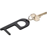 Anti-contact keyring for door opening and contactless use of public usage surfaces, bottle opener