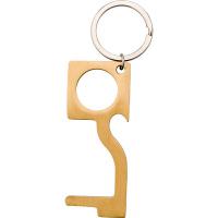 Anti-contact keyring for door opening and contactless use of public usage surfaces, bottle opener