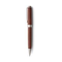 Twist action ball pen in wooden case