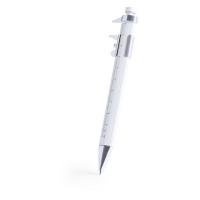 Ball pen with ruler and measuring tool