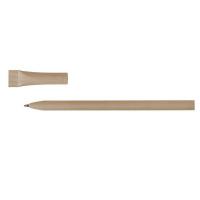 Ball pen made of rolled paper with cap