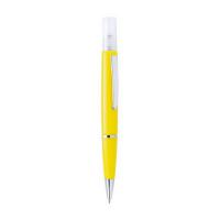 Ball pen with atomizer and cap