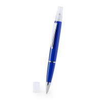 Ball pen with atomizer and cap