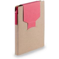 Memo holder, notebook A6, sticky notes, ball pen