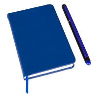 Notebook approx. A6, ball pen with cap, touch pen