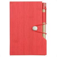 Memo holder, notebook approx. A6, sticky notes, ball pen