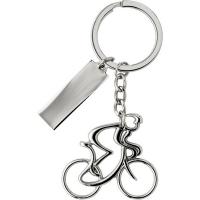 Keyring "cyclist with bicycle"