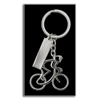 Keyring "cyclist with bicycle"