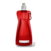 Foldable sports bottle 420 ml with carabiner