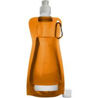 Foldable sports bottle 420 ml with carabiner