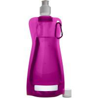 Foldable sports bottle 420 ml with carabiner