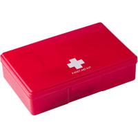 First aid kit in plastic case, 14 pcs