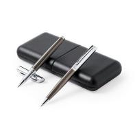Writing set, ball pen and roller ball pen