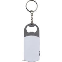 Keyring, bottle opener, LED light, measuring tape 1m